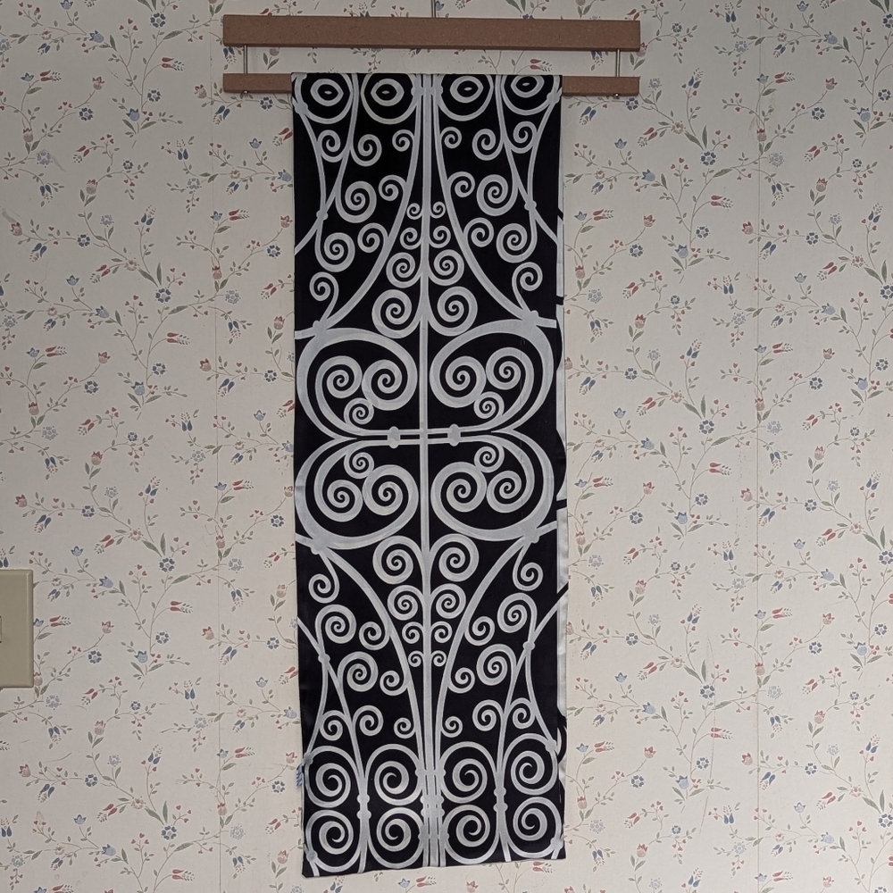 MMA Silk Scarf Double Sided Ethnic Tribal Island Art to Wear Rectangular Musuem